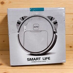 Smart Life Robotic Bagless Vacuum Cleaner, Black, USB Cable, Mop Pad, Brush[D]